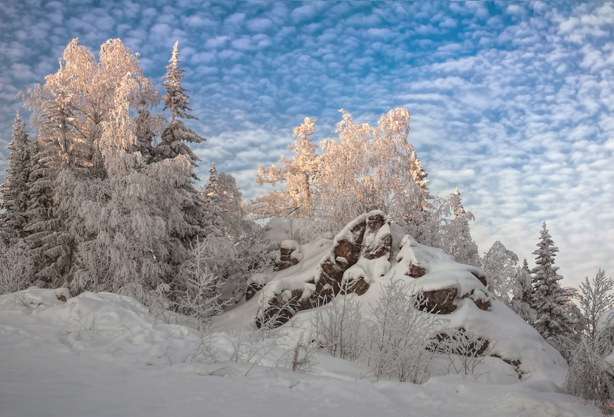Sonnenuntergang in den Bergen