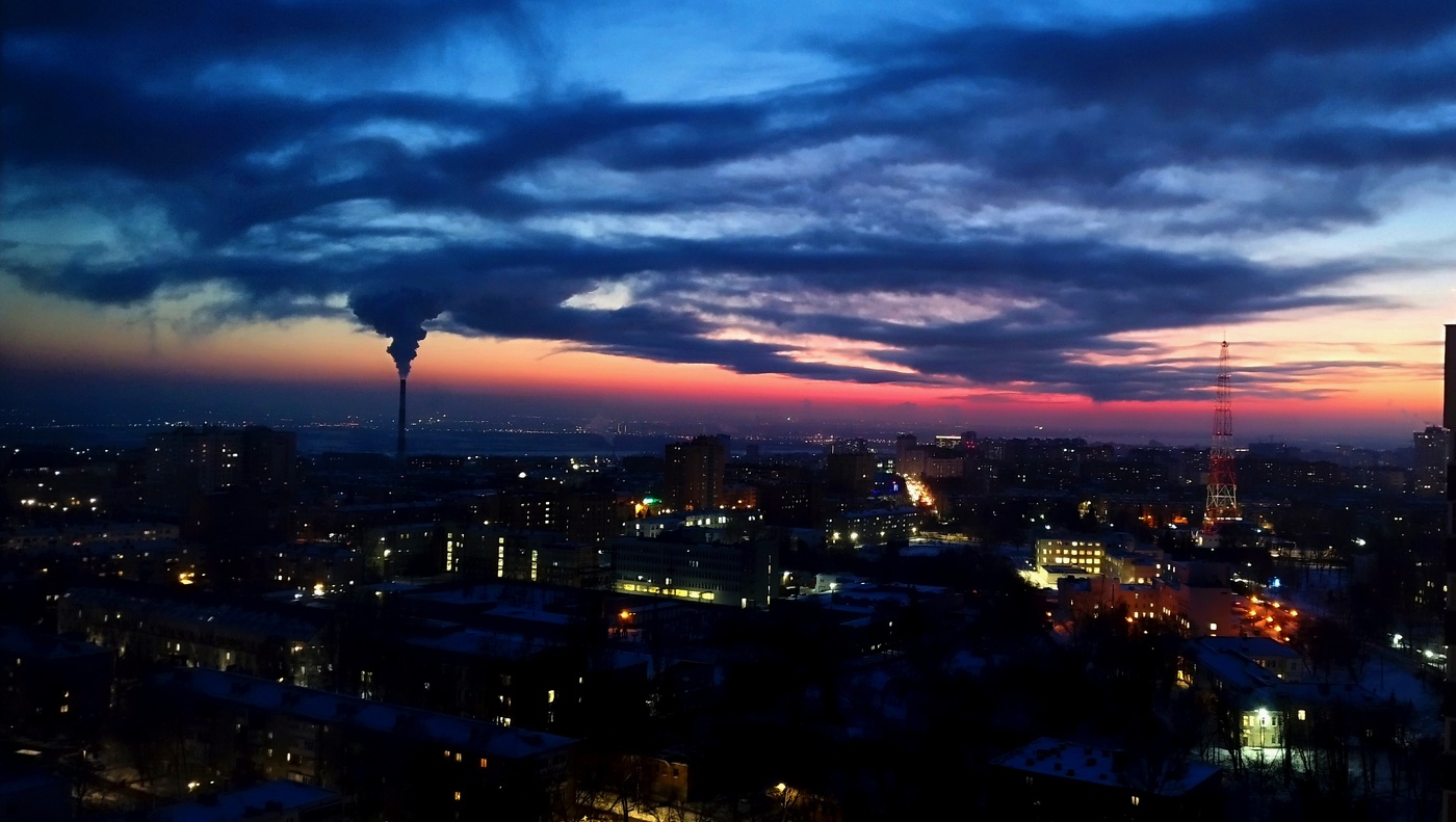 städtischen Sonnenuntergang