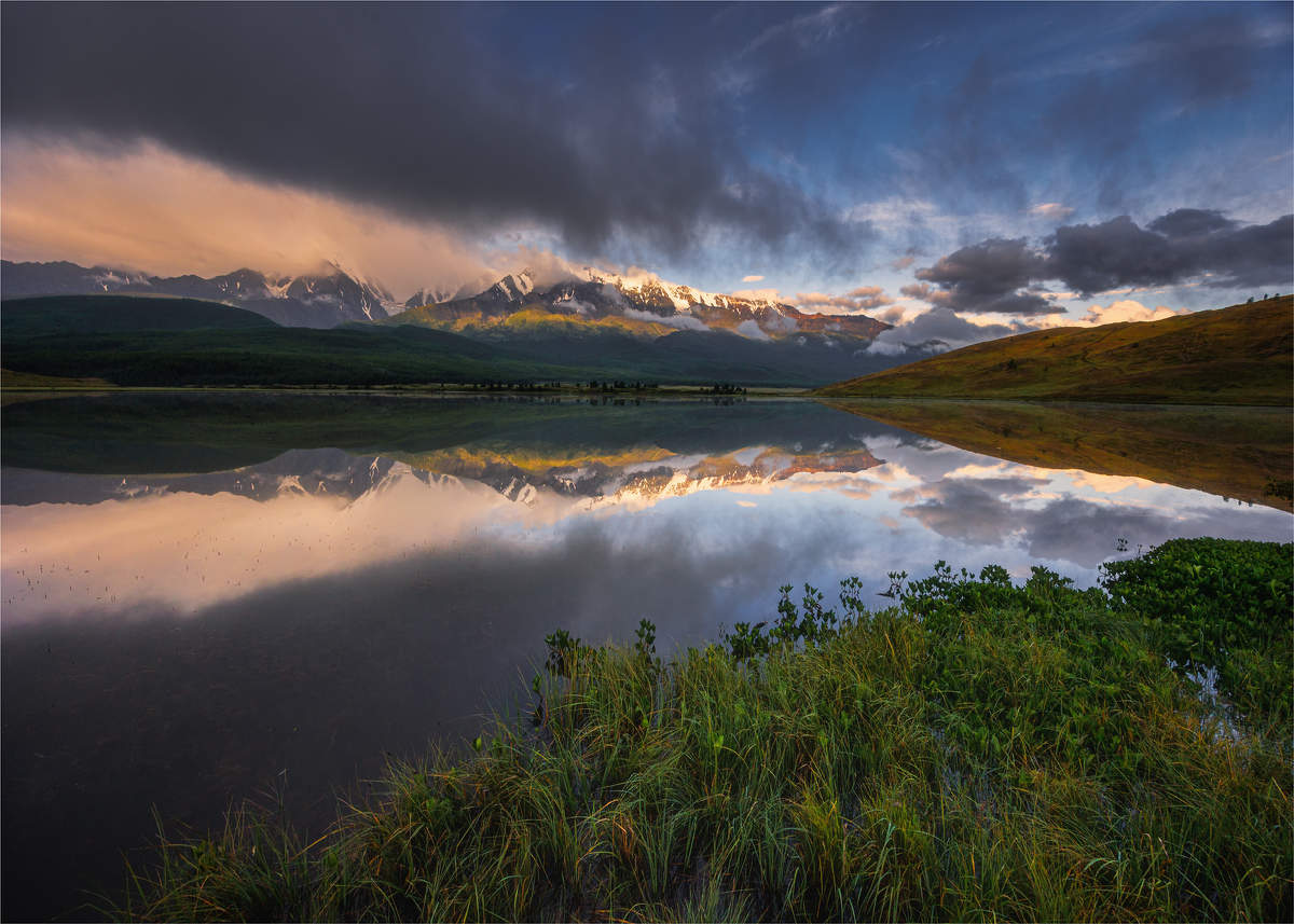 Dämmerung auf dem See.