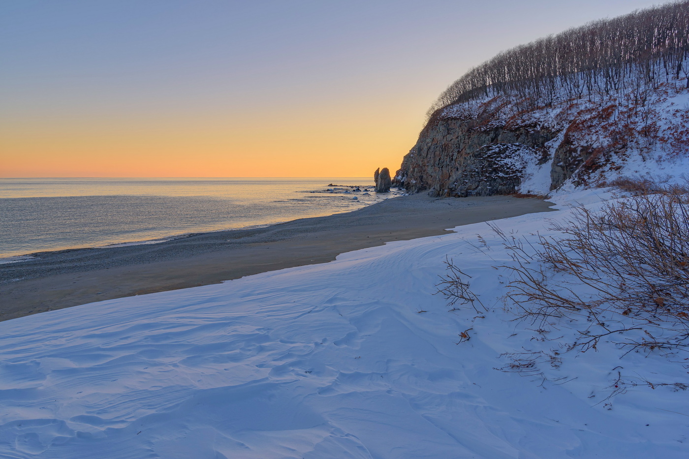 Winter beach