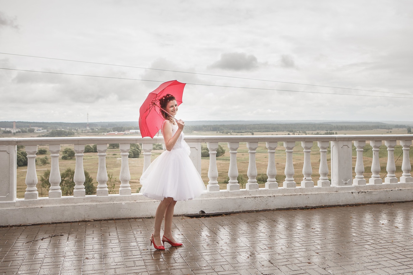 Mädchen mit Regenschirm