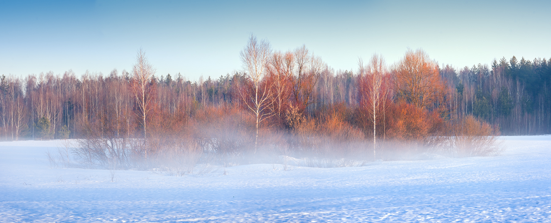 in den Strahlen des Sonnenaufgangs