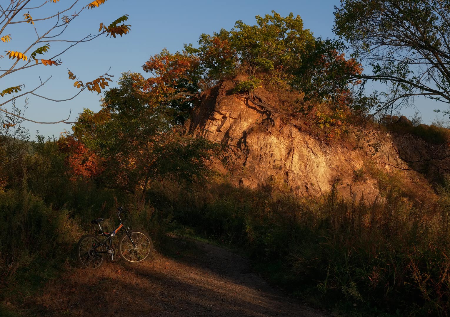 Landschaft mit dem Fahrrad