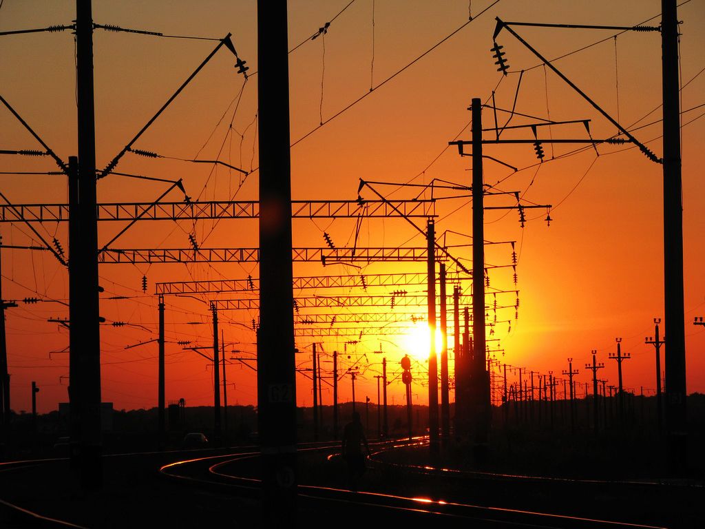 Geschlagen Sonnenuntergang