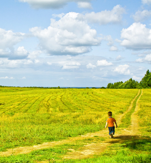 heiter Gefühl von Freiheit