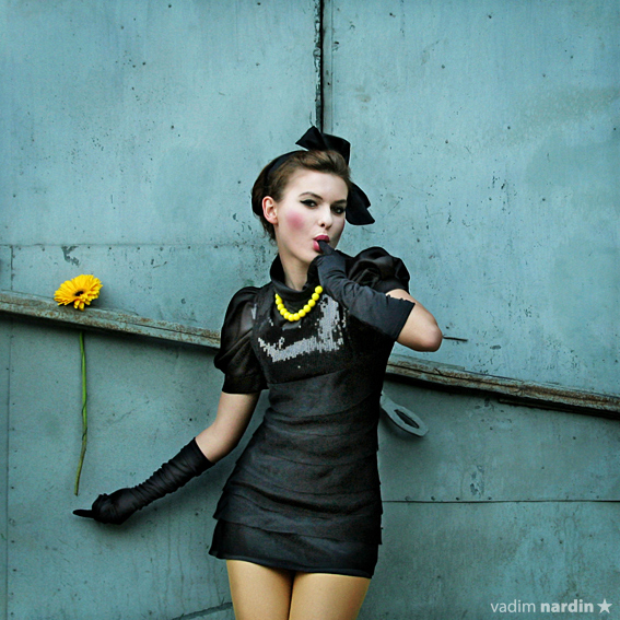 Über Glamour Schwamm mit einem Bogen