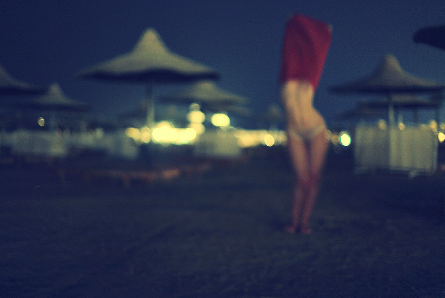 Beach striptease...