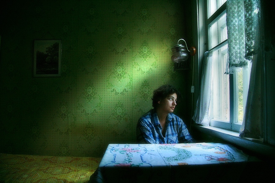 Porträt von Olga in den Innenraum