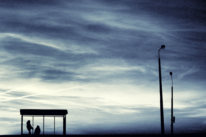 Zwei Minuten vor der Ankunft der ...