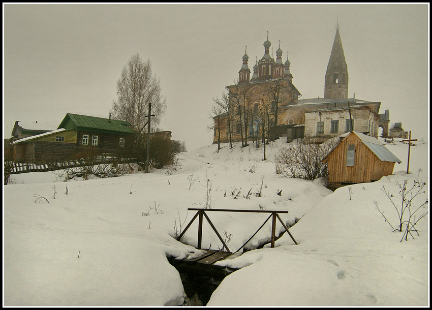Landschaft mit einem Tempel
