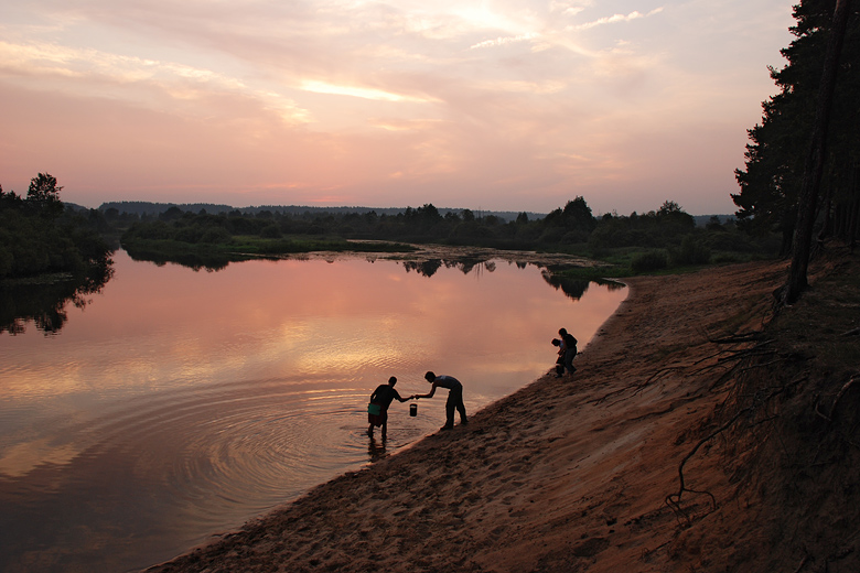 Sonnenuntergang, Wandern