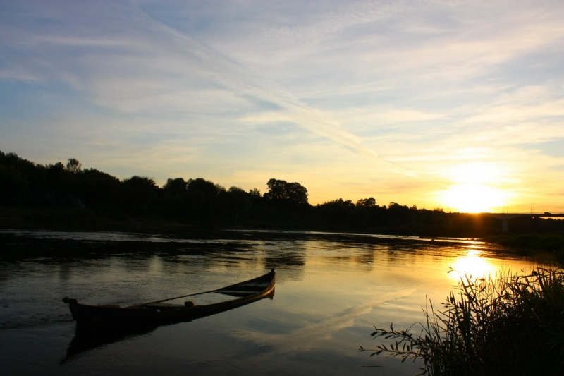 bei Sonnenuntergang ...