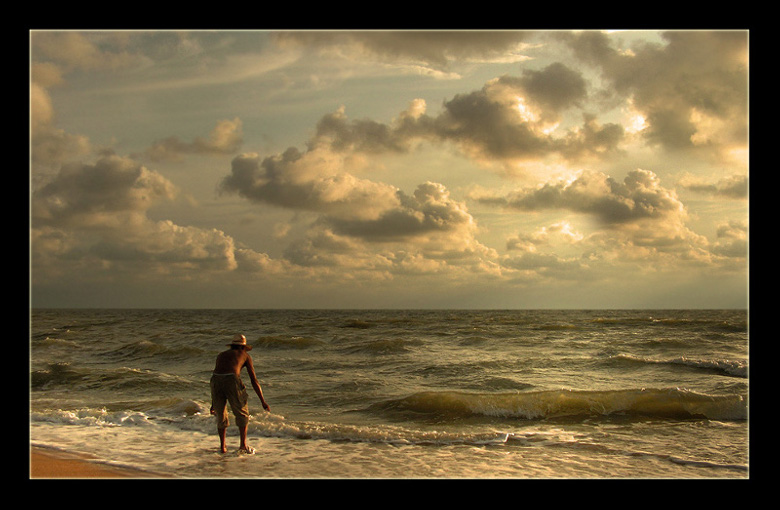 Und der alte Mann ging in den sehr blauen Meer ...
