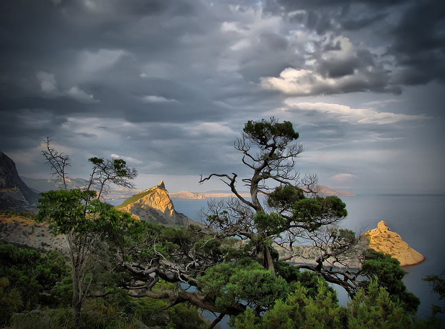 Rand einer smaragdgrünen