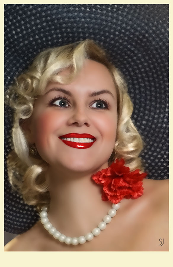 Porträt im Stil des PIN-UP