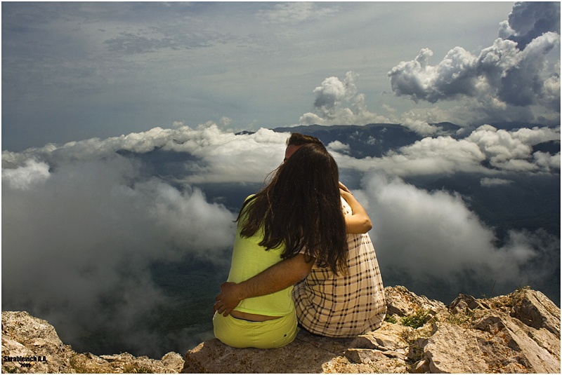 Anerkennung oder des Gefühls, das nimmt den Wolken