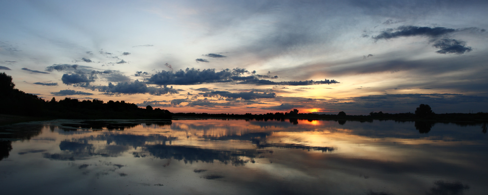 In den Abendstunden vor Sonnenuntergang