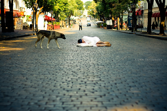 Auf dem Meer, Pflasterung