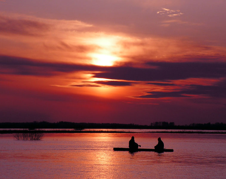Zwei Männer in einem Boot