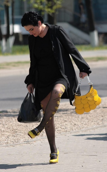 Verdammt, bin ich ganz so in Mode ... und den Sprung!