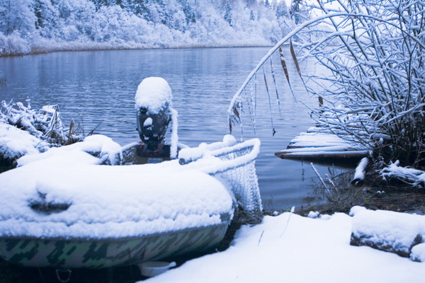 Morgen auf einem Angelausflug.