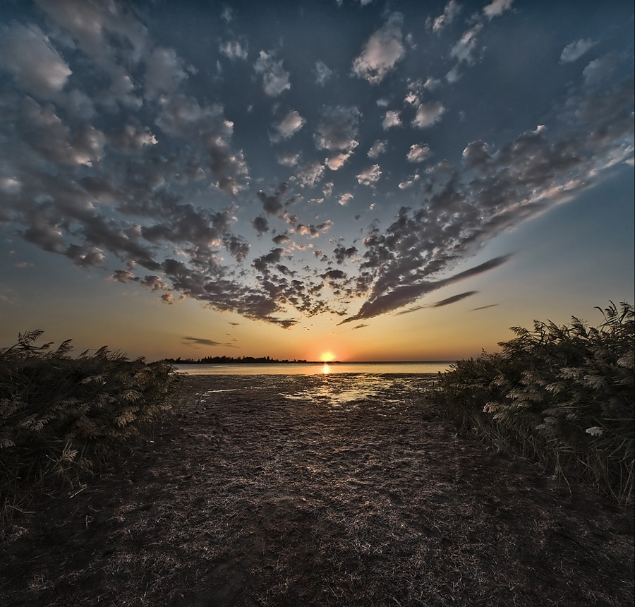 Dies ist der Sonnenuntergang