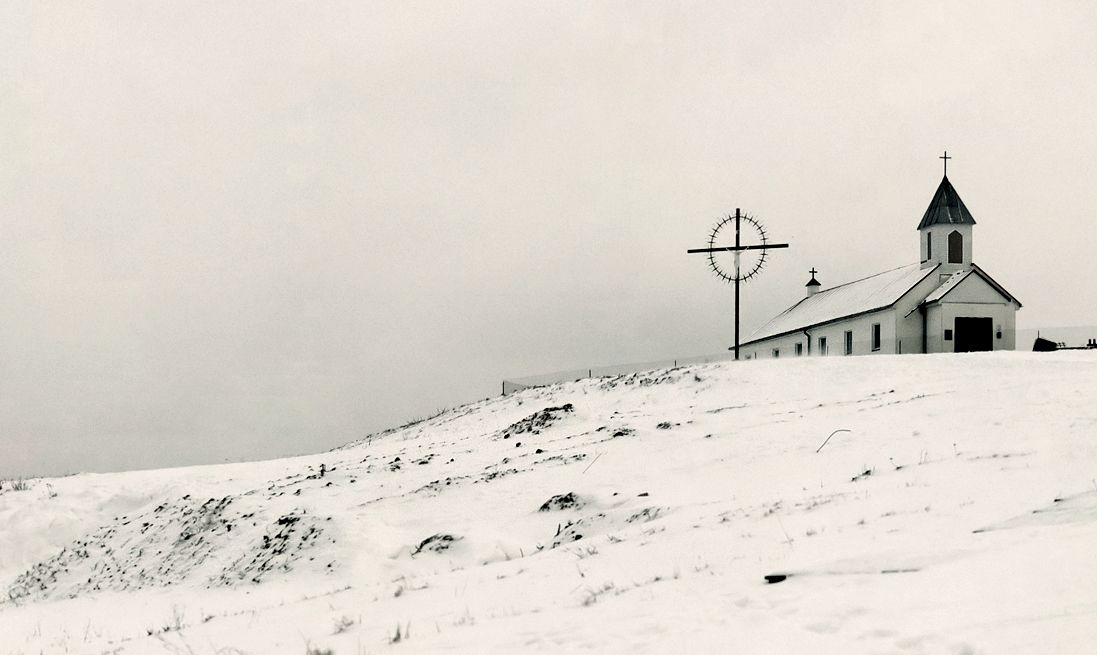 auf der Hut für den Frieden (im Winter)