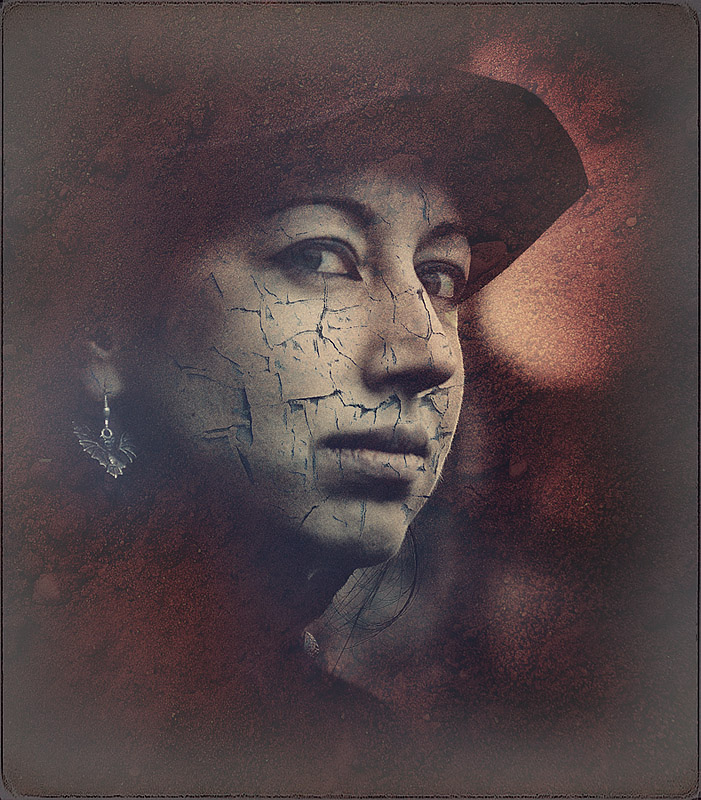 Porträt einer schlecht erhaltenen Mädchen ...