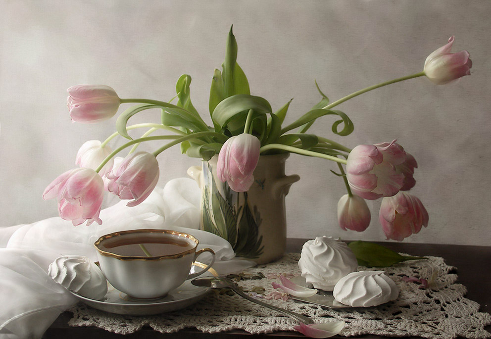 Tee mit einem Marshmallow