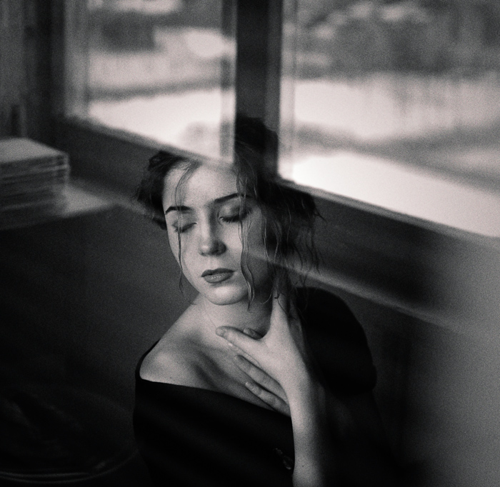 Portrait mit geschlossenen Augen