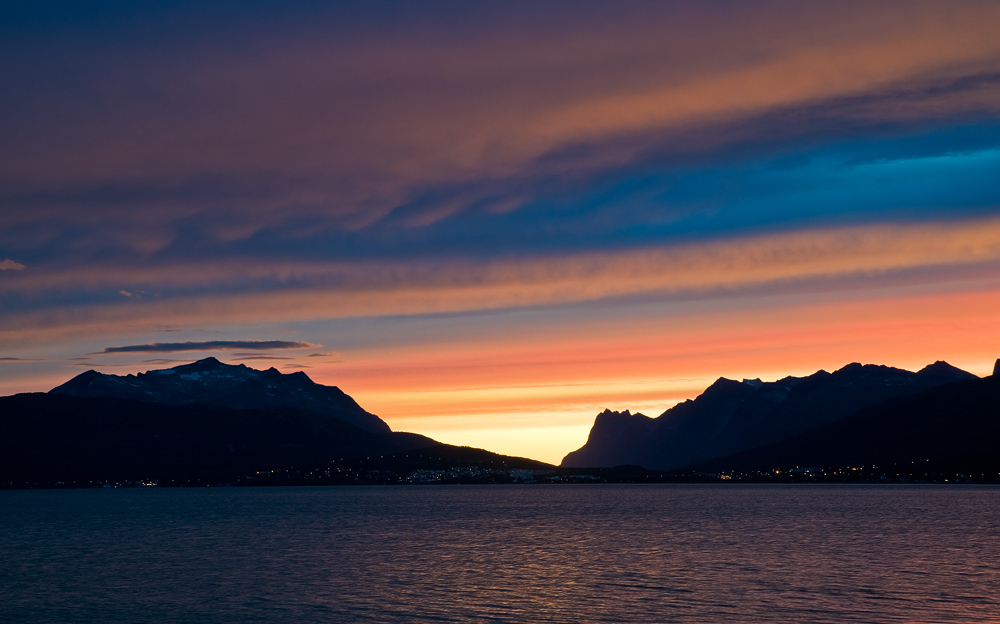 Der Himmel über der Insel Kvaløya