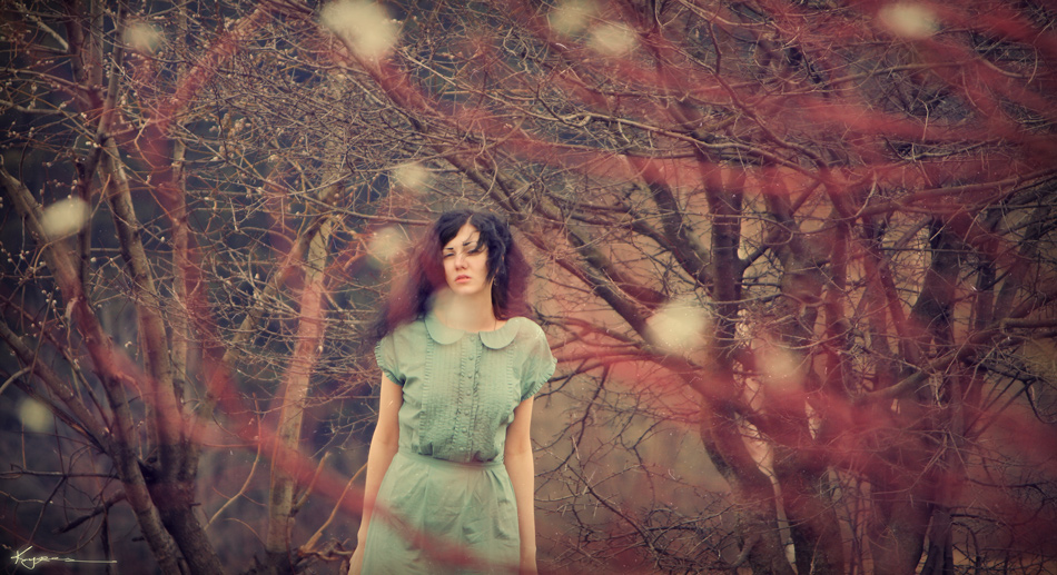 schüchternen Spuren des Frühlings