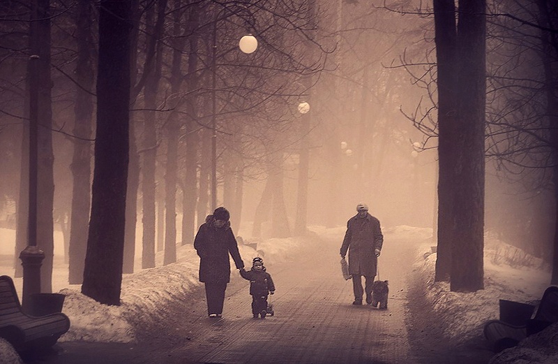 Auf einem Spaziergang.