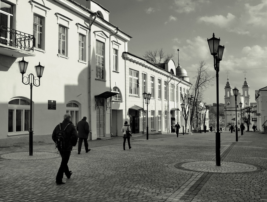 in einer ruhigen Straße