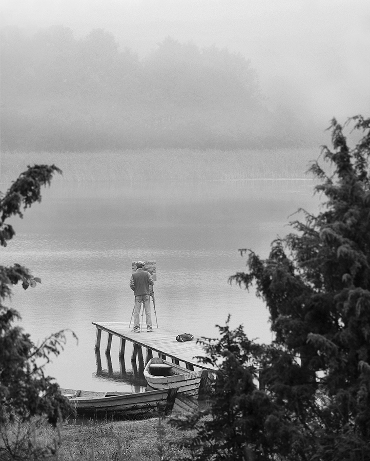 Nachdem die Farben und Leinwände