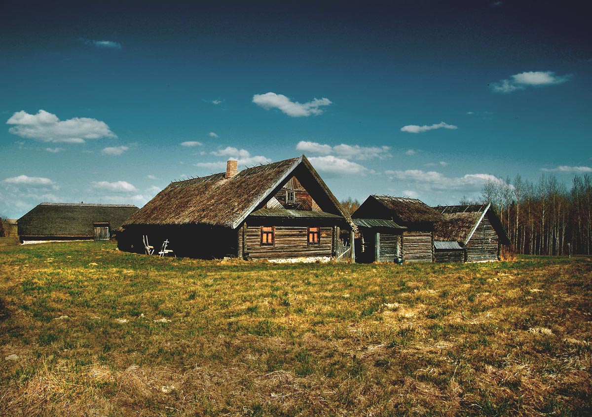 Häuser Häuser - strohgedeckten decken ...