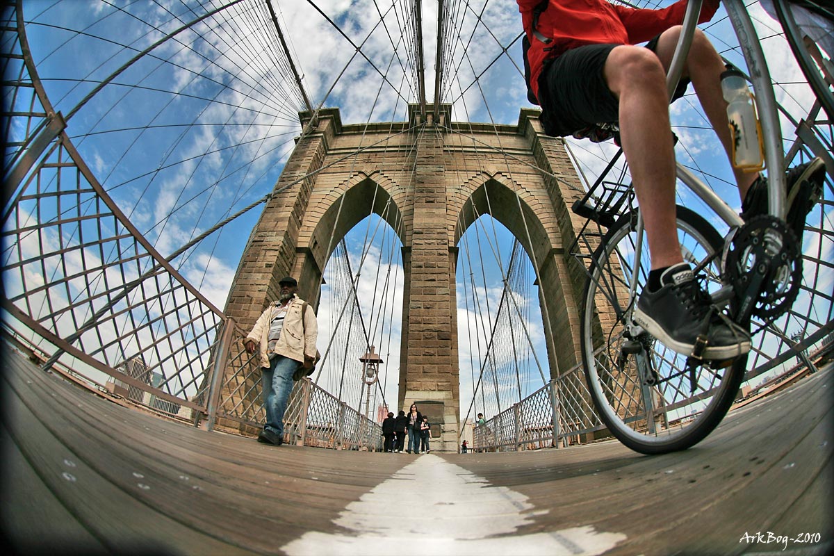 ...on the brooklyn bridge...