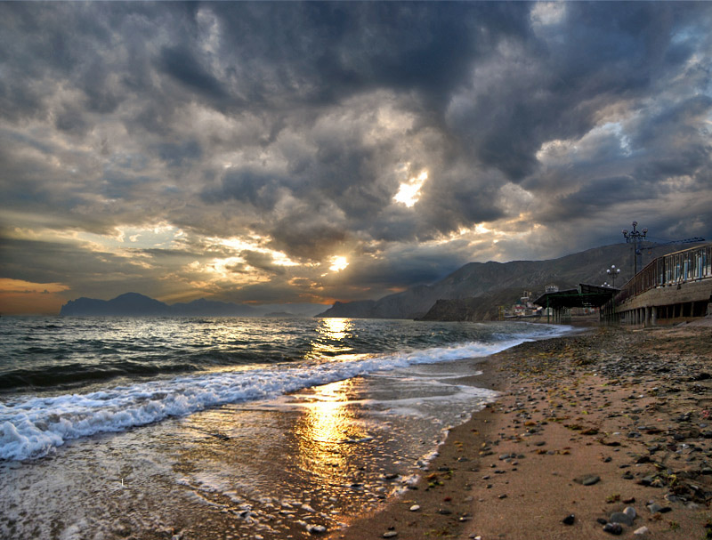 Sonnenuntergang Spiel-Elemente