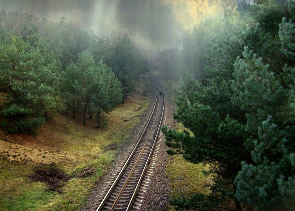 Straße in der regen