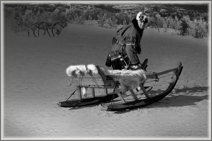 Sonne geht im Norden