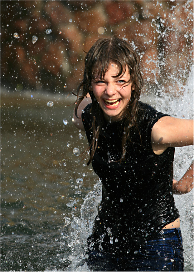 In einem Spray des Glücks!