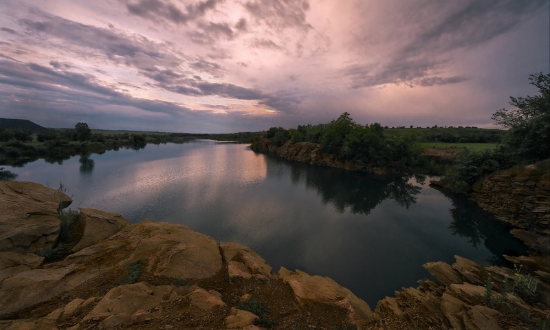 Sonnenuntergang über Diamond