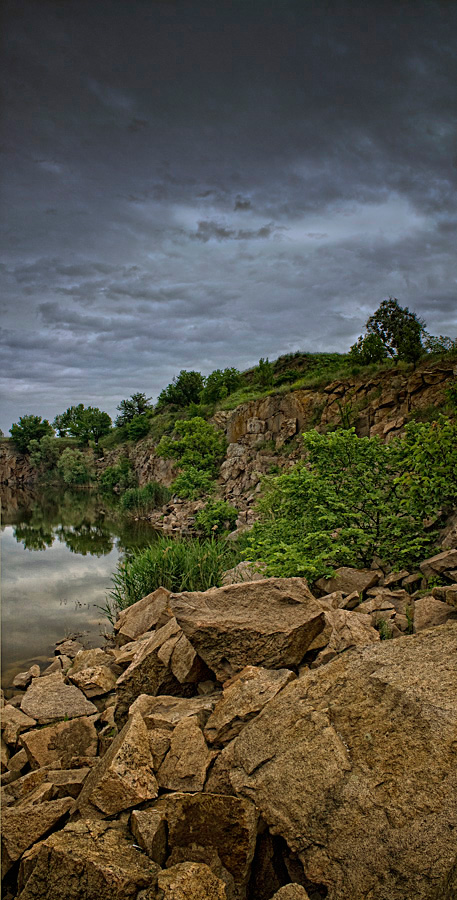 Überflutete Steinbruch