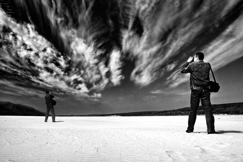 Bewundern den Himmel