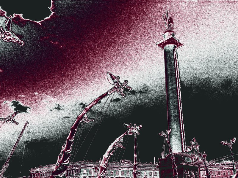 St. Petersburg Spalte mit Giraffen "