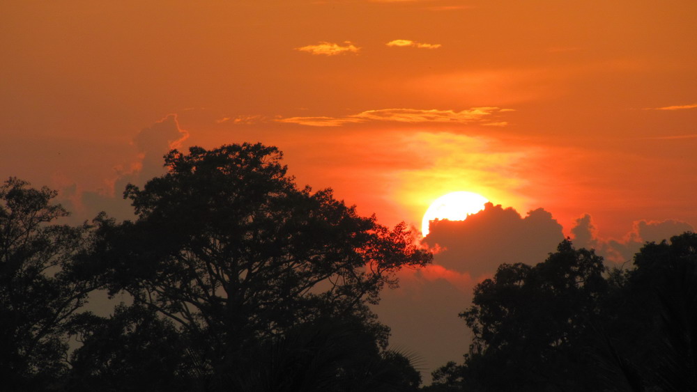 Kambodschanischen Sonnenuntergang