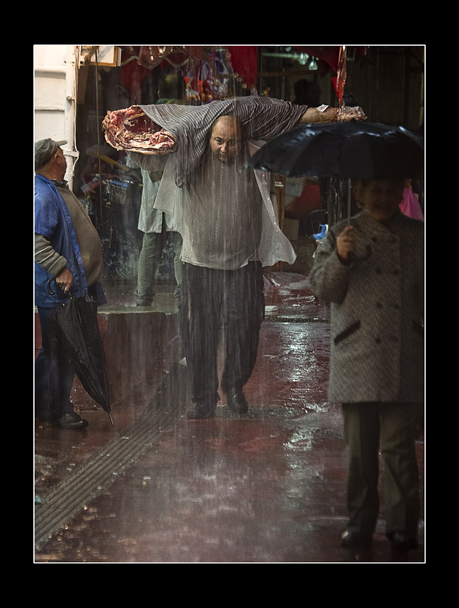 Von regen auf dem Markt
