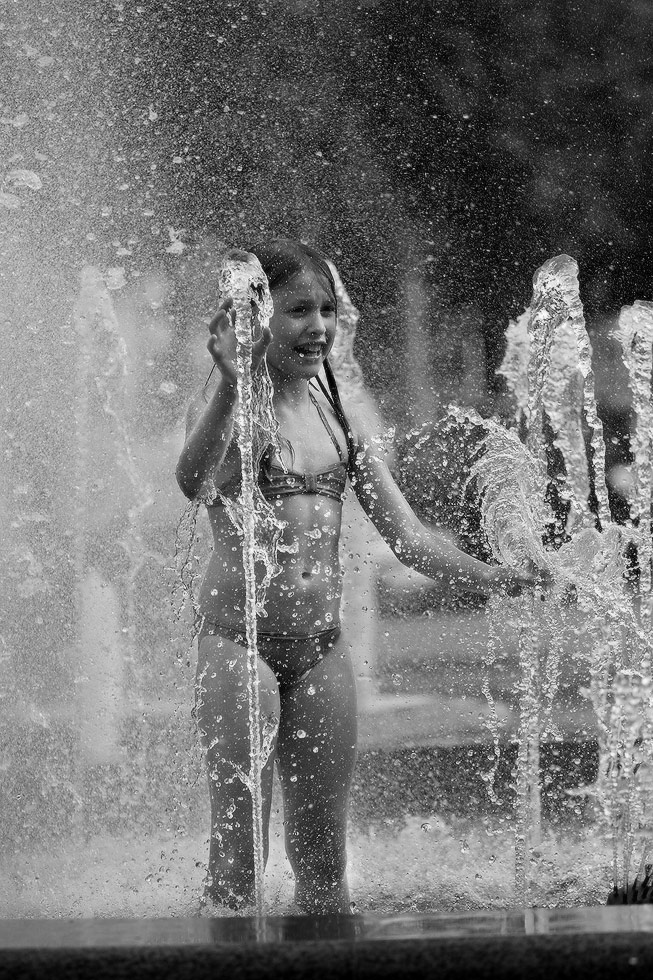 Hitze in einer großen Stadt