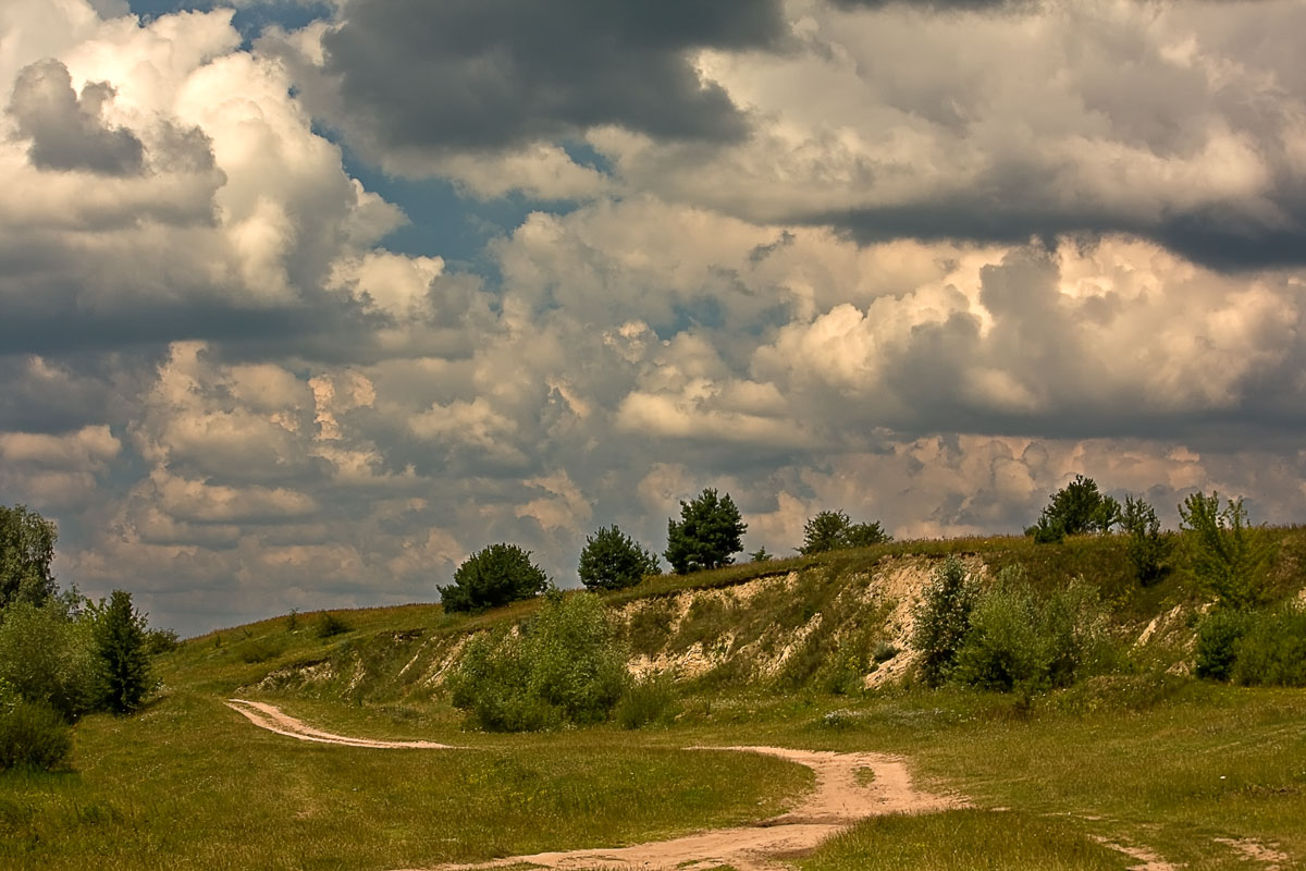 Auf den Straßen, und die Wolken ...