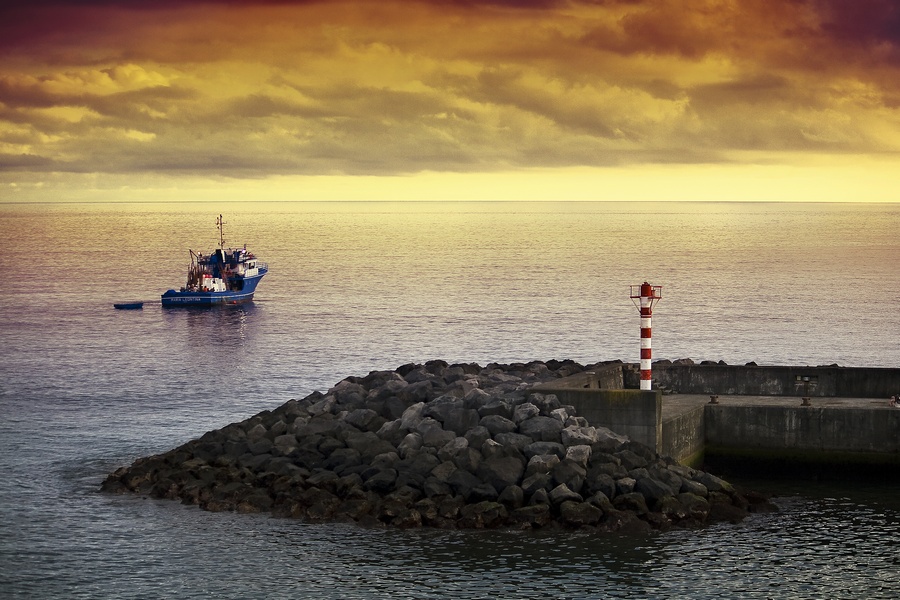 Zu einem großen Wasser